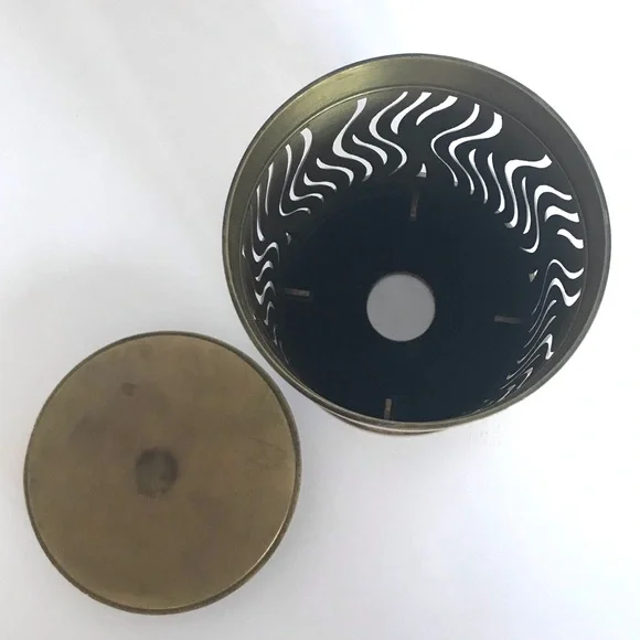 Vintage Mid Century Cartier Brass Candle Holder With Lid - Picture 3 of 8